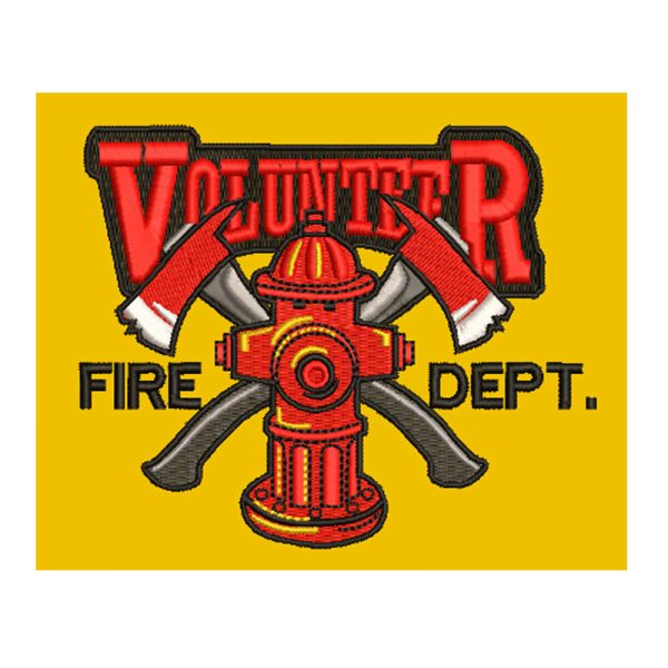 FIREFIGHTER DESIGN FOR EMBROIDERY